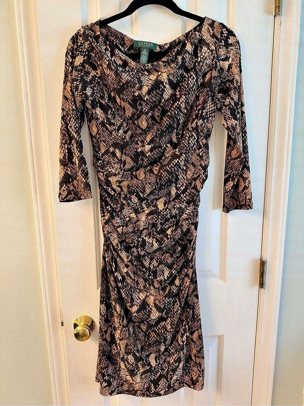 Lauren Ralph Lauren Animal Print Midi Dress Size 8